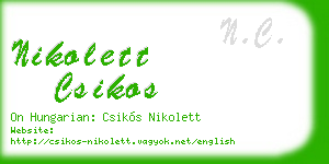 nikolett csikos business card